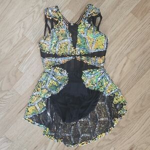 Glittering Sequin Kids Dance Costume
